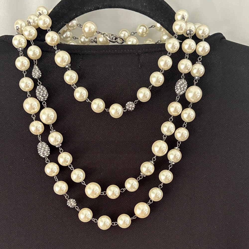 Elegant Pearl and Bead Sautior Necklace by Joan Boyce